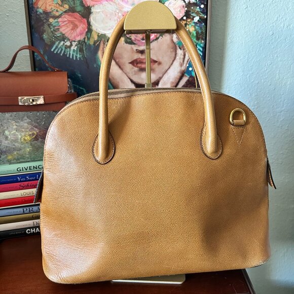 Celine Vintage Leather Dome Handle Bag - EUC - Picture 1 of 11